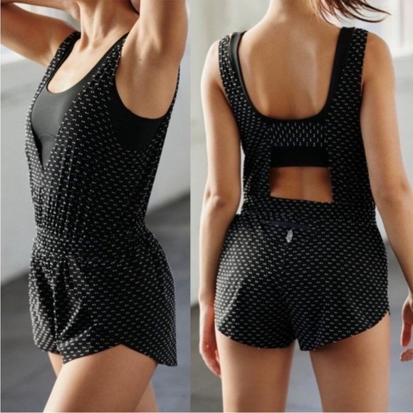 FP Movement by Free People Pants - Free People Movement Black Jog It Off Active Romper Onesie Women’s Size XS